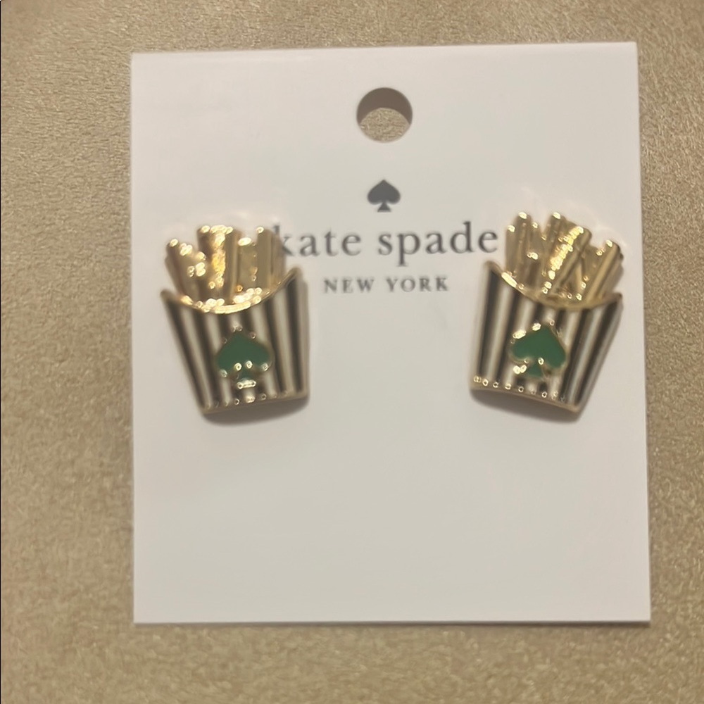 Kate Spade french fry studs NWT
